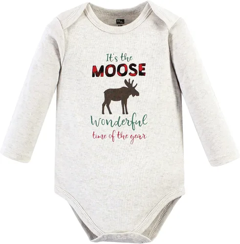 Miniatura 28 de Hudson Baby Body unisex de algodón de manga larga para bebé, leopardo rosa rojo