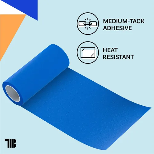 Miniatura 4 de Cinta adhesiva ancha azul para pintores, 9 pulgadas x 60 yardas, fabricada en Estados Unidos, cinta adhesiva azul ancha para corte/grabado láser e