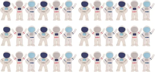 Miniatura 10 de NUOBESTY 24 piezas de borradores de astronauta con temática espacial para premios de aula, suministros escolares para niños