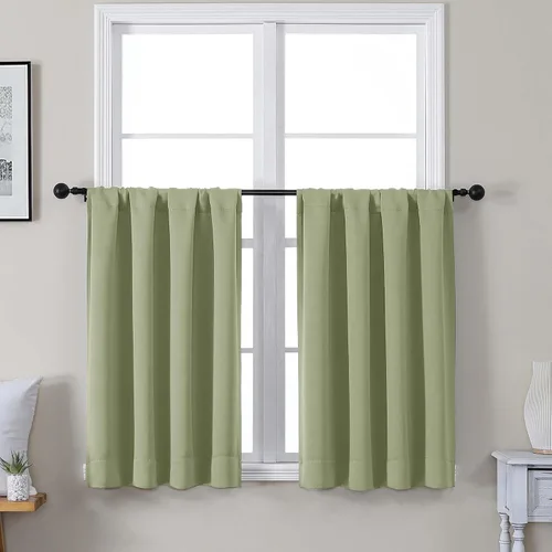 Miniatura 148 de Gwine Cortinas opacas para dormitorio, 54 pulgadas de largo, paneles de cortina de ventana con aislamiento térmico y reducción de ruido, cortinas