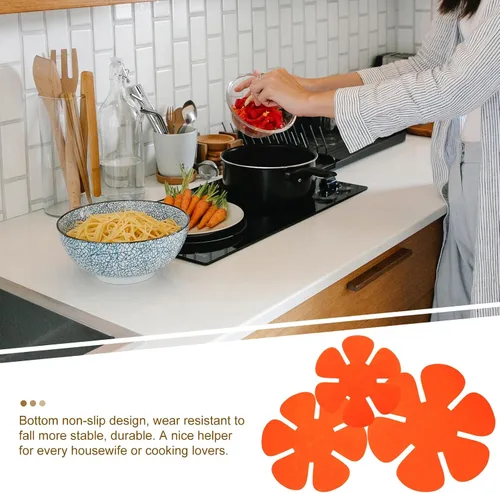 Miniatura 4 de UPKOCH Juego de 12 protectores de fieltro para ollas y sartenes con base antideslizante, salvamanteles de cocina resistentes al calor y separadores
