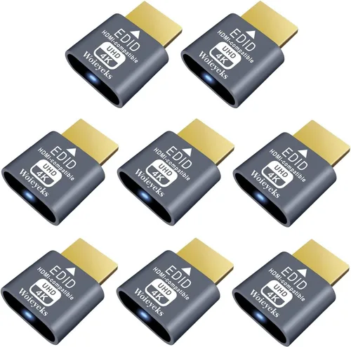 Miniatura 8 de Enchufe ficticio DisplayPort 4K, emulador de pantalla fantasma sin cabeza, compatible con emulador EDID, 1080 @60 Hz-3840 x 2160 @17 Hz, paquete de 2