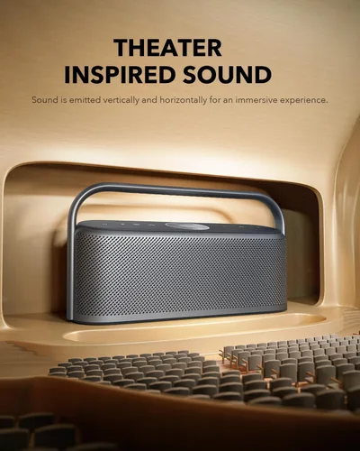 Miniatura 3 de Parlante Bluetooth portátil Soundcore Motion X600 con audio espacial, sonido de 50W, impermeable IPX7, Pro EQ, entrada AUX, para uso en casa, Azul