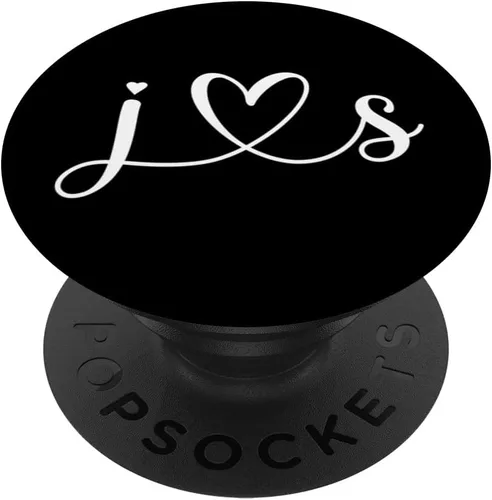 Miniatura 6 de J Love S Bride Boyfriend & Girlfriend J Letter y S Letter PopSockets MagSafe PopGrip para iPhone