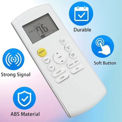 Miniatura 4 de Mando a distancia de repuesto compatible con Midea MRCOOL FRIMEC Klimaire aire acondicionado RG57B1/BGE RG57B2/BGE RG57B/BGE RG57/BGE RG57A/BGE