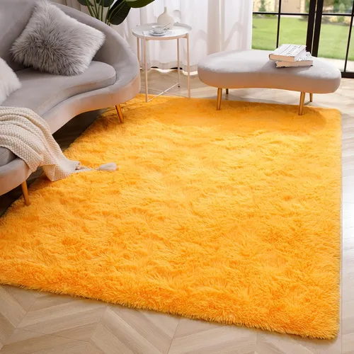 Miniatura 25 de Amearea Alfombra de Área Peluda Esponjosa para Dormitorio de Niños Sala de Estar, Extra Suave y Difusa Alfombras Peludas, Antideslizante, Alfombra