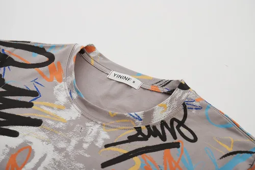Miniatura 3 de Camiseta YININF Hipster Hip Hop de manga larga, para hombre