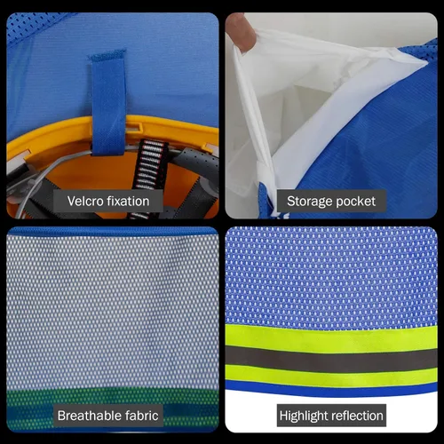 Miniatura 3 de Parasol para sombrero duro, visera de alta visibilidad con tira reflectante, accesorio de ala completa para hombres y mujeres