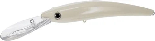 Miniatura 12 de Bill Lewis Pesca Lipless Realista Trolling Preciso Walleye Crankbait Lite con dos grandes Mustad Triple Grips BH Wonderbread en blanco