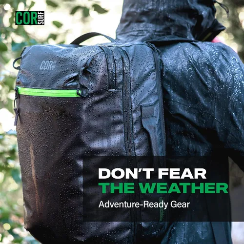 Miniatura 9 de COR Surf Mochila de viaje de mano Island Hopper 2.0 Mochila ultraligera aprobada para artículos personales 28L Negro Edición impermeable