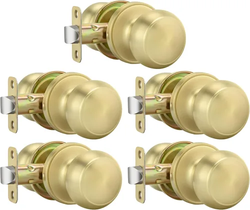 Miniatura 69 de Goldenwarm - Perillas interiores de puerta de bronce aceitado, perillas para puerta de dormitorio, pomo de puerta de bronce con privacidad, perilla