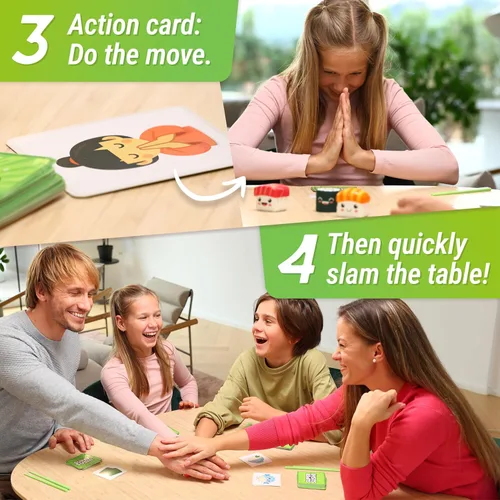 Miniatura 4 de Super Sushi – Divertido Juego de Mesa Familiar - Hilarantísimo Juego de Cartas de Emparejamiento para Fiestas Familiares para Niños, Adolescentes