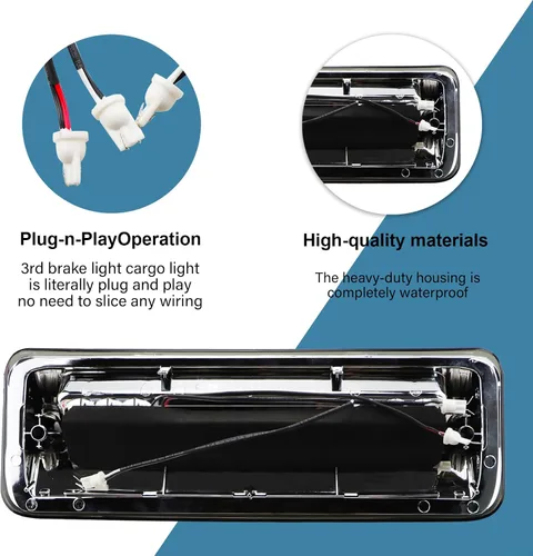 Miniatura 6 de Compatible con 3ª luz de freno Ford F150 2004-2008, para Ford Explorer Sport Trac 2007-2010 luz de freno de montaje alto para 7L3Z-13A613-B