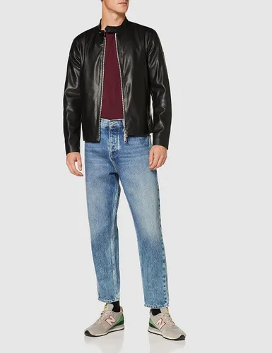 Miniatura 2 de AX ARMANI EXCHANGE Men's Fitted Full Zip Eco Leather Jacket