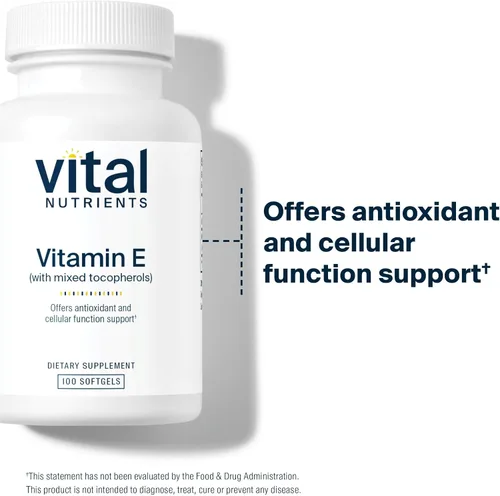 Miniatura 3 de Vital Nutrients Vitamina E con tocoferoles mixtos - Potentes suplementos antioxidantes de vitamina E para apoyar la salud cardiovascular* - Sin