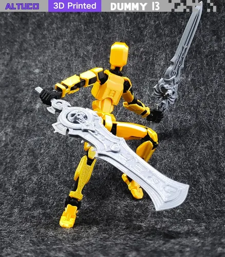 Miniatura 3 de altuco Juego de figuras de acción T13, figuras de acción Titan 13 con múltiples accesorios, relleno de calcetín de Navidad para niños (dorado)