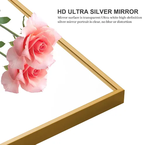 Miniatura 5 de Natsukage - Espejo de cuerpo completo para colgar en la pared o apoyarse contra la pared, espejo de tocador con marco de aleación de aluminio
