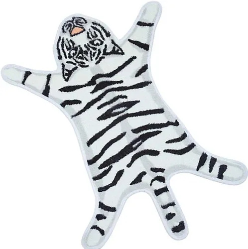 Miniatura 11 de Alfombra de baño con forma de tigre marrón lindo para baño, antideslizante, absorbente, decoración de animales de dibujos animados, alfombra