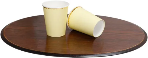 Miniatura 3 de Geeklife Vasos de papel dorados y amarillos, vasos de papel desechables de lámina dorada brillante de 9 onzas para bodas, fiestas, cócteles y cenas
