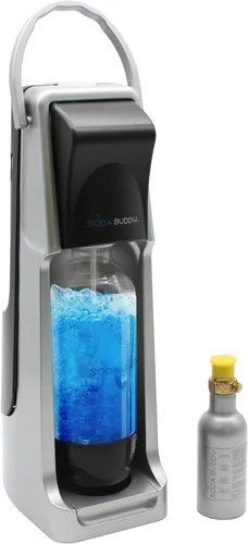 Flame King SodaBuddy - Máquina de agua con gas y refrescos, el paquete incluye 1 máquina de refrescos, 1 botella sin BPA y 1 carbonatador de CO2 de