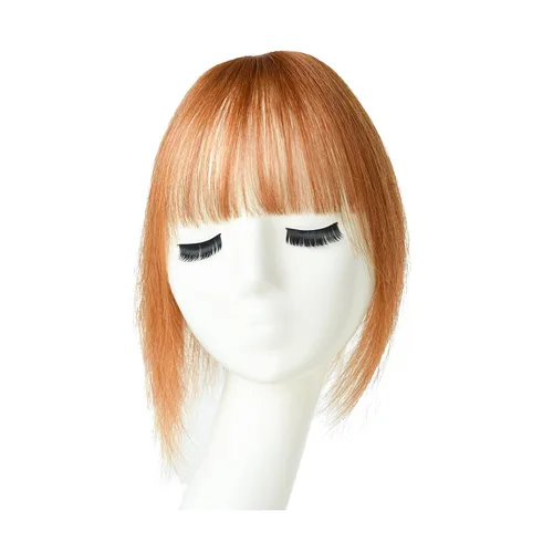 Miniatura 4 de Extensiones de cabello humano con clip 3D con clip en flequillo, extensiones de cabello para mujer (2.3 x 2.3 pulgadas, 10 pulgadas)