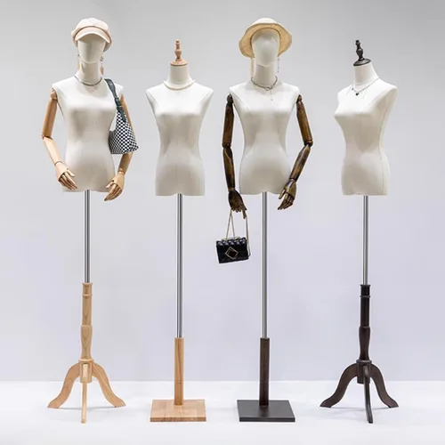 Miniatura 2 de Vestido de maniquí femenino con forma de torso, maniquí de sastres con junta flexible, cuerpo de maniquí de altura ajustable con soporte de trípode