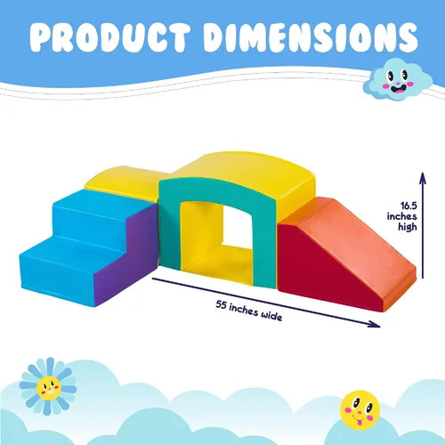 Miniatura 2 de New Bounce Juguetes de escalada para niños pequeños, juego suave para niños, bloques de escalada de espuma, equipo de gimnasio suave y seguro, ideal