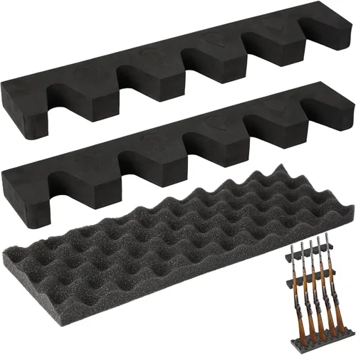 Miniatura 10 de OCQOTAT Estante para Armas para Almacenamiento de Armas, Accesorio de Caja Fuerte para Armas para Rifles y Escopetas, Soporte para Armas en Gabinete