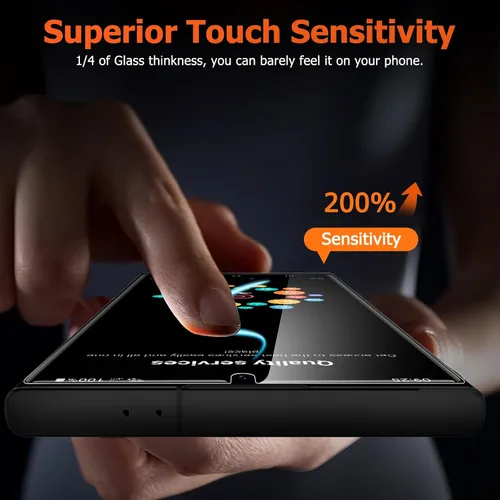 Miniatura 4 de LYWHL Paquete de 3 protectores de pantalla para Samsung Galaxy S24 Ultra, película de hidrogel de TPU flexible y duradera, protección de cobertura