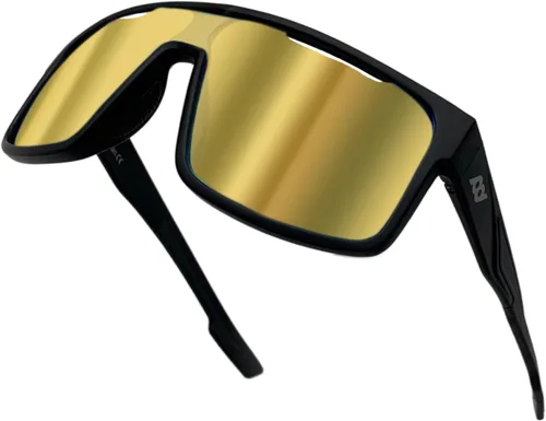 POLARS DESIGN Deportes al aire libre Polarizado envoltura alrededor de Ciclismo Gafas de sol para hombres y mujeres TR90 Marco UV Protección para la
