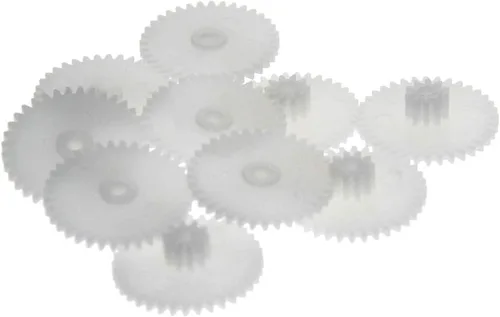 Bettomshin - 10 engranajes helicoidales de 19x2x6mm/0.75x0.08x0.24"(ODxIDxT) 36102B engranaje de plástico de 0.5 módulos, blanco de alta velocidad