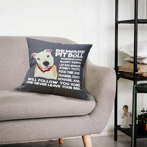 Miniatura 2 de Mancheng-zi Fundas de almohada Pitbull - 18 x 18 pulgadas, regalos para mamá Pit Bull para mujer