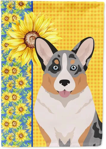 Miniatura 12 de Caroline's Treasures WDK5331CHF - Bandera de verano con diseño de girasoles rojos y blancos, manga grande, para porche, para colgar en la pared