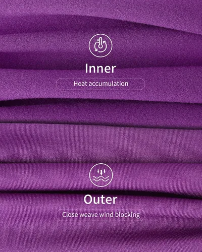 Miniatura 3 de WEERTI - Ropa interior térmica para mujer, calzoncillos largos con forro de vellón, capa base, parte superior e inferior para clima frío