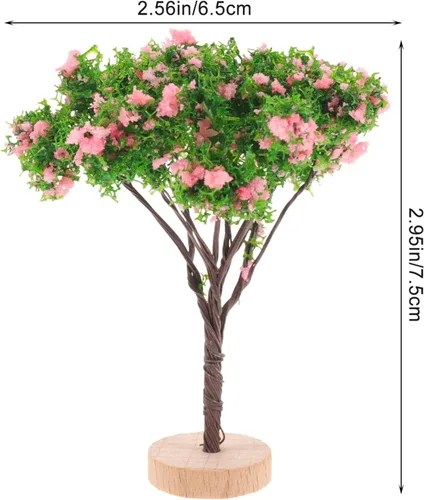 Miniatura 7 de 4 piezas de modelos de árbol en miniatura, árboles de simulación de plástico para paisajes en miniatura, accesorios de mesa de arena, modelos