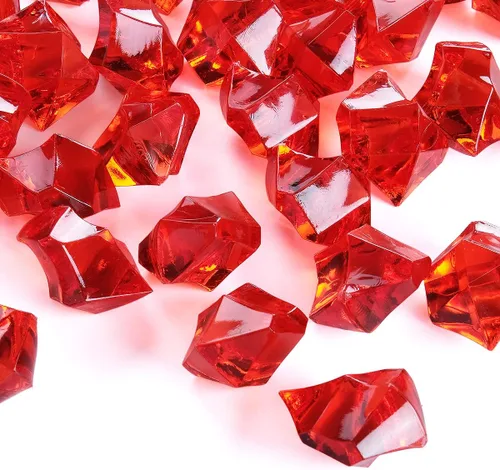 Miniatura 13 de Babenest - Rocas de hielo trituradas acrílicas, 150 piezas de cristales falsos, cubos de hielo de plástico, gemas de diamantes para rellenos