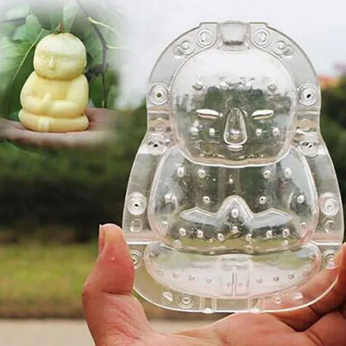Miniatura 2 de GANAZONO Buddha Fruit 4.92 x 3.74 x 2.36 pulgadas transparente PC material moldeador herramienta para jardín frutas verduras cultivo diversión