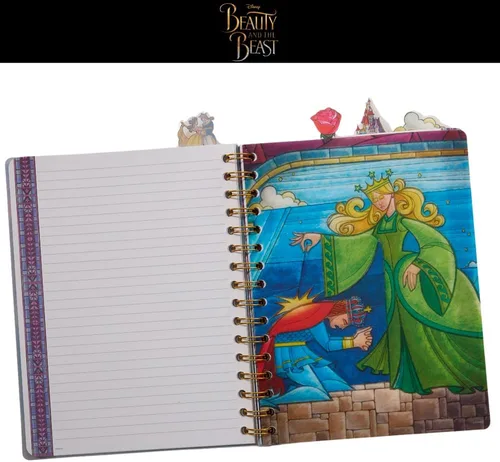 Miniatura 7 de Innovative Designs Disney Beauty and The Beast Journal Notebook, Spiral Bound, 96 Lined Pages, 8 x 7 inches Princess Belle and Beast Vinyl Cover
