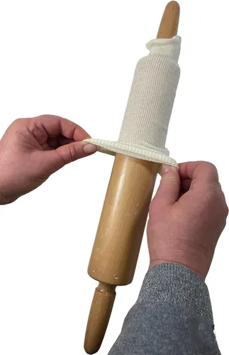 Miniatura 9 de Regency Wraps Cubierta de rodillo para enrollar masa antiadherente, 100% algodón absorbe el exceso de harina para que los pasteles salgan ligeros