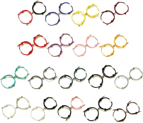 Miniatura 6 de Dsxnklnd - Juego de 2 pulseras magnéticas de distancia para amantes del sol y la luna, para parejas, amantes de la amistad, joyería de moda, regalo