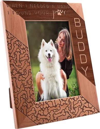 Miniatura 2 de Memorial personalizado para mascotas 4x6, marco de fotos personalizado para mascotas para gatos y perros - marco de fotos de madera - marco