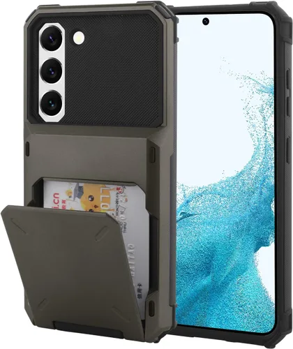 Miniatura 31 de Funda tipo cartera para Samsung Galaxy S22 Ultra con 4 ranuras para tarjetas de crédito a prueba de golpes, funda híbrida de protección reforzada