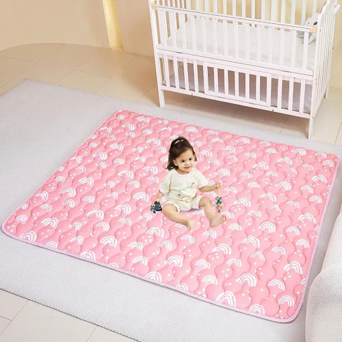 Miniatura 9 de Viviland Alfombrillas para bebé, 50 x 50 pulgadas, tapete acolchado grueso para bebés y niños pequeños, antideslizante y lavable a máquina, números