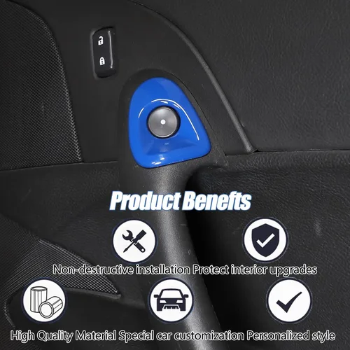 Miniatura 3 de Cubierta para interruptor de puerta de automóvil compatible con Chevy Corvette C6 2005-2013, accesorios de ajuste de botón de interruptor de bisel