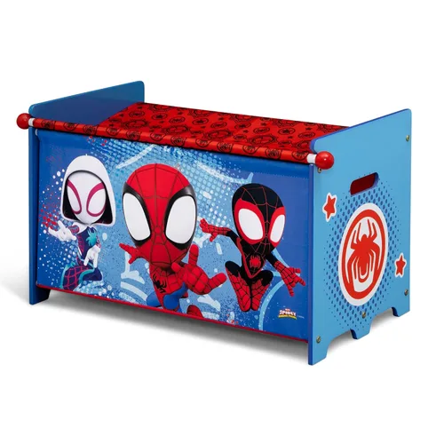 Miniatura 11 de Delta Children Marvel Spidey y sus sorprendentes amigos Juego de 3 piezas para cuarto de juegos infantil – Incluye mesa, silla y caja de juguetes