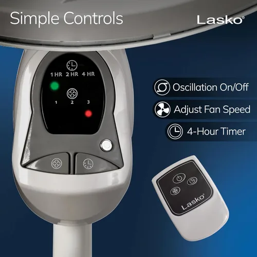 Miniatura 5 de Lasko - Ventilador de pie ciclónico con control remoto 1885