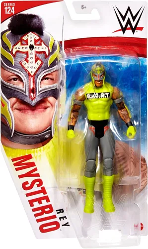 Miniatura 5 de WWE MATTEL Rey Mysterio Figura de acción Serie 124 Figura de acción Posable 6 pulgadas Coleccionable para edades de 6 años en adelante