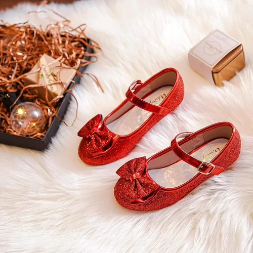 Miniatura 6 de Walofou Zapatos de vestir para niñas de flores, zapatos de tacón para fiesta de boda, zapatos planos de princesa Mary Jane para niños pequeños