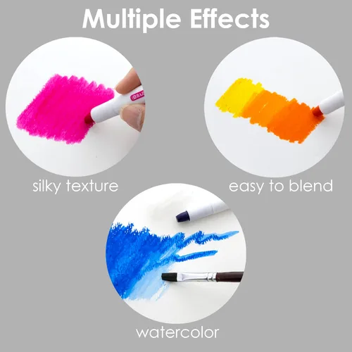 Miniatura 5 de BAZIC PRODUCTS Crayones de gel sedosos, 12 colores, lavables