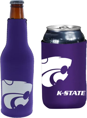 Miniatura 90 de College Team Color Logo Can & Bottle Holder Insulator Beverage Cooler Set
